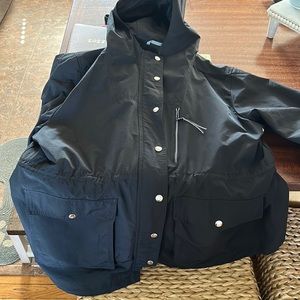 Women’s Black Jcrew windbreaker/raincoat size XL